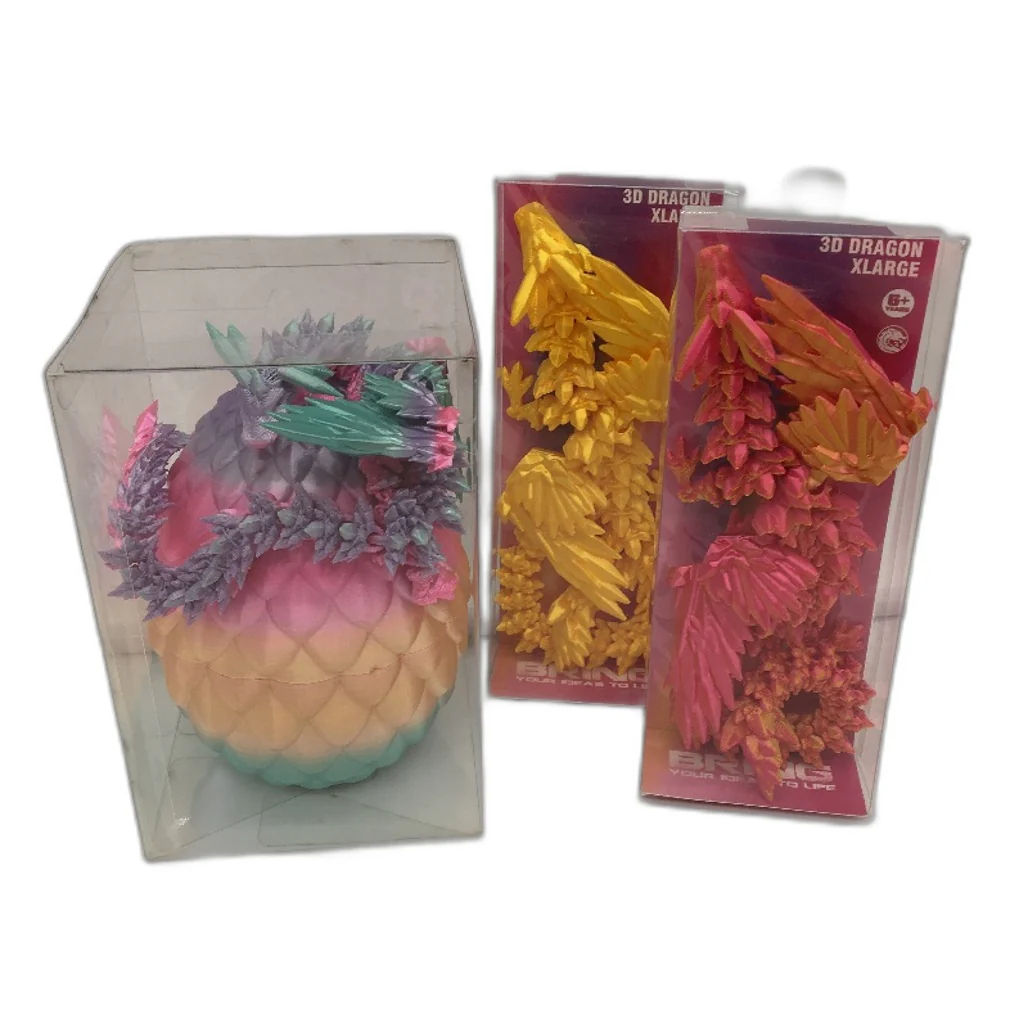 3D Printed Dragon & Fidgets Chromatic Multicoloured Artwork 9 Piece Pack NEW - Image 4