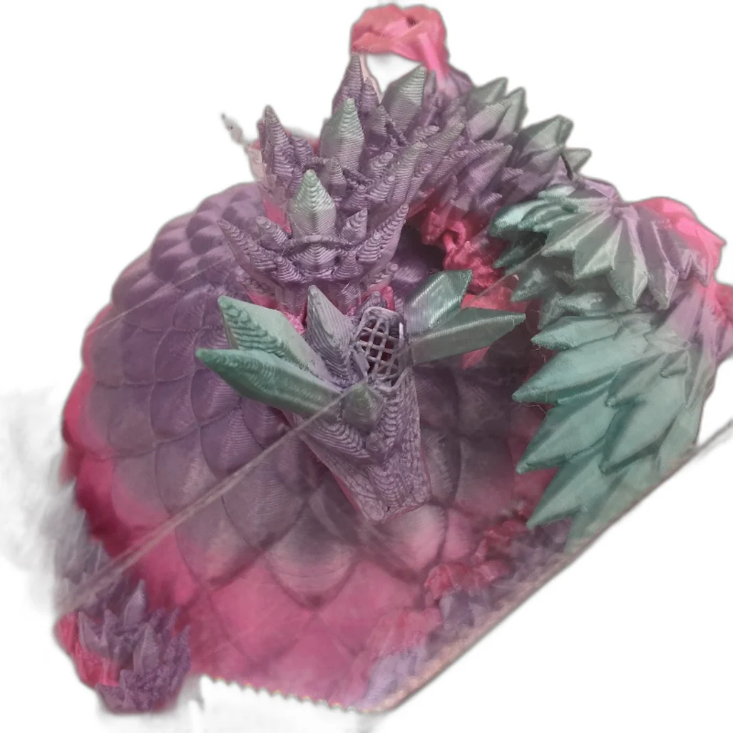 3D Printed Dragon & Fidgets Chromatic Multicoloured Artwork 9 Piece Pack NEW - Image 5