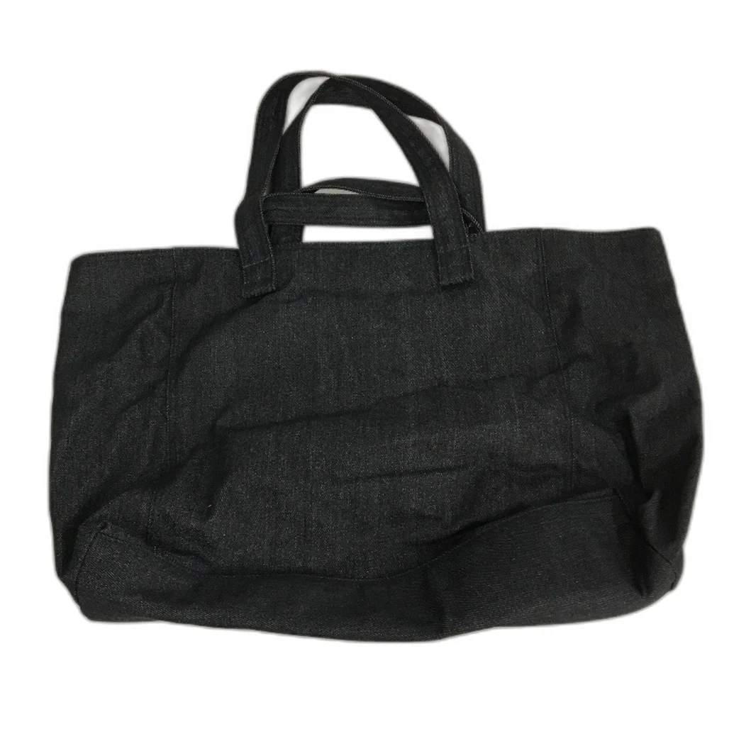 Lightweight Black Denim Multi Pocket Nappy Bag Large Tote Large Shoulder Bag NEW - Image 2