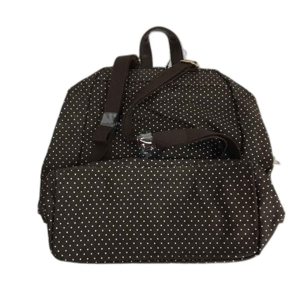 Chocolate Brown White Polka Dot Backpack & Duffle Bag Matching Set NEW - Image 4