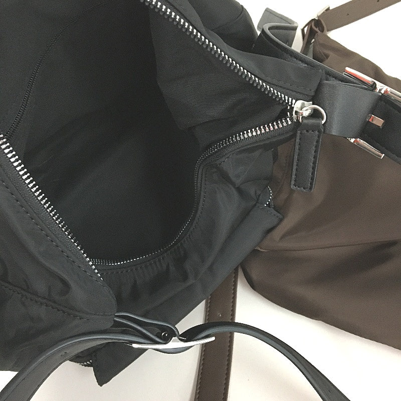 Chocolate Brown & Solid Black Adjustable Strap Shoulder Bags Matching Set NEW - Image 5