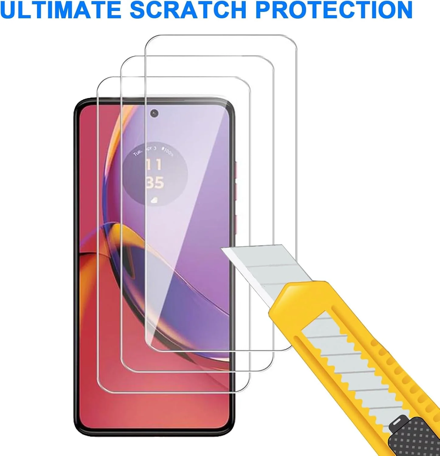 HEYUS HD Clear Screen Protector and Camera Lens for Moto G84 - Image 2