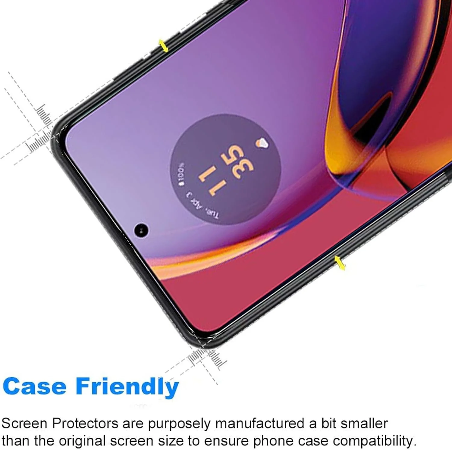 HEYUS HD Clear Screen Protector and Camera Lens for Moto G84 - Image 4