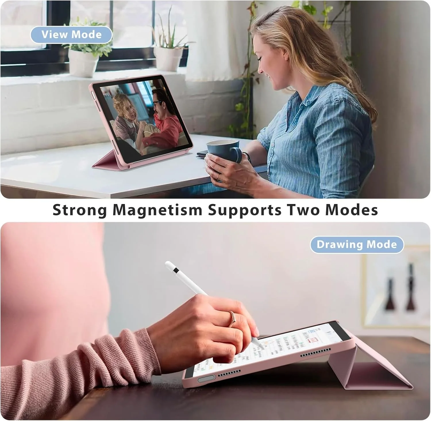 Meliya Slim Hard Shockproof Case for iPad 11" & 10.9" 2022 Pink - Image 7