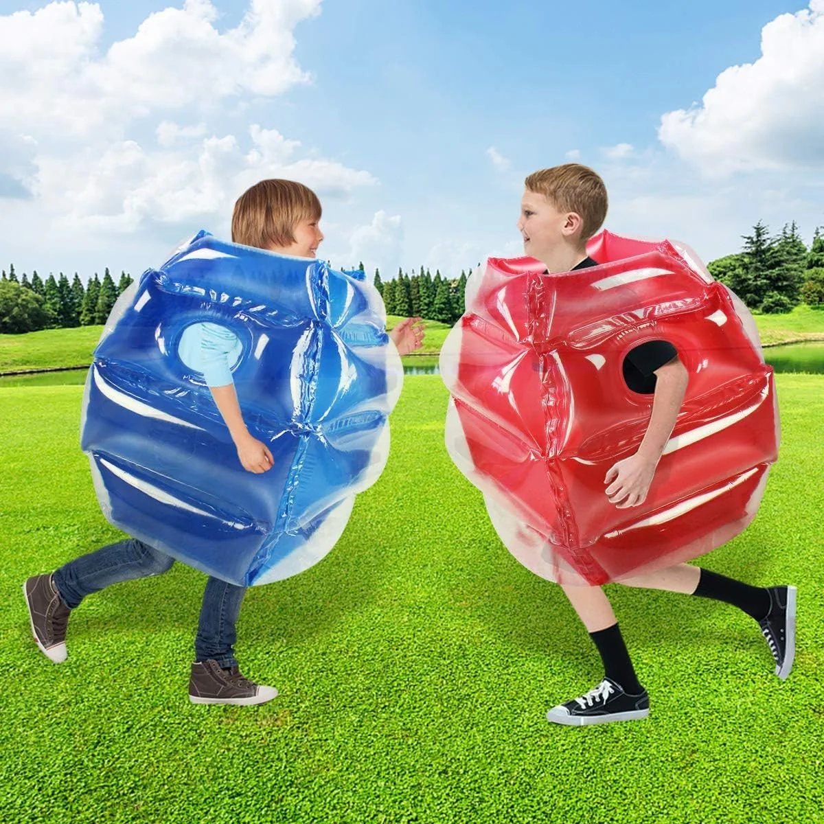 Wuzeautk Bubble Balls for Kids Red and Blue Set of 2 - Image 7