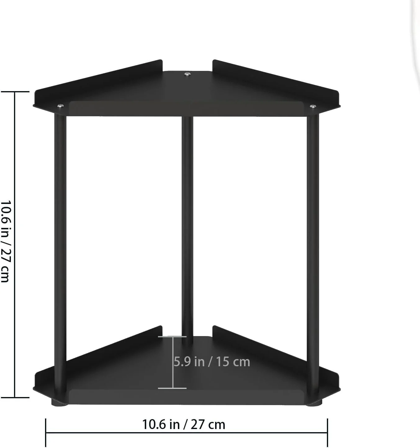 MEAJIO 2-Tier Clear Bathroom Counter Organizer for Makeup and Perfume Black - Image 2