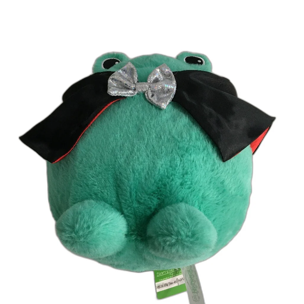 Soft Plush Fanged Green Frogs In Black Capes 4 Piece Stuffed Animal Toy Pack NEW - Image 2