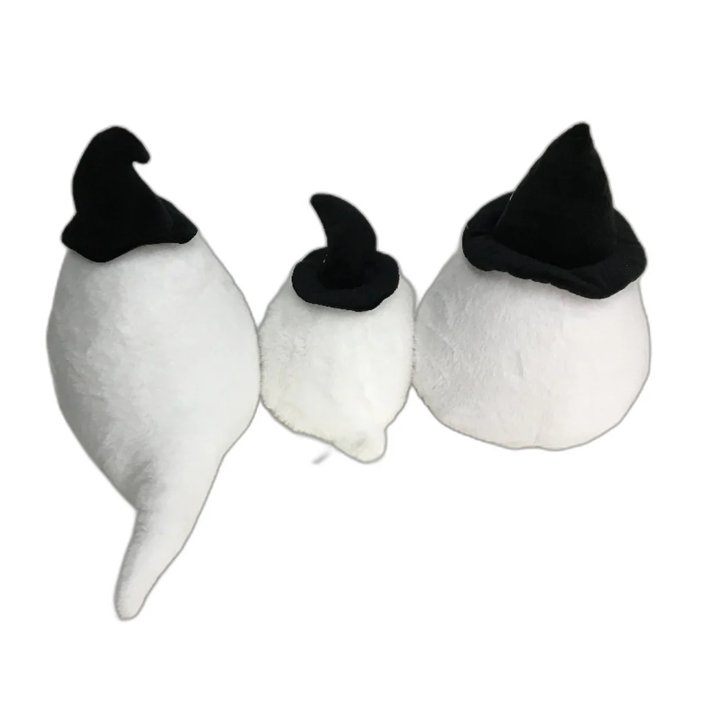 COLLECTABLE 3Pce Soft & Fluffy Happy Ghost Themed Stuffed Toy Pack NEW - Image 2