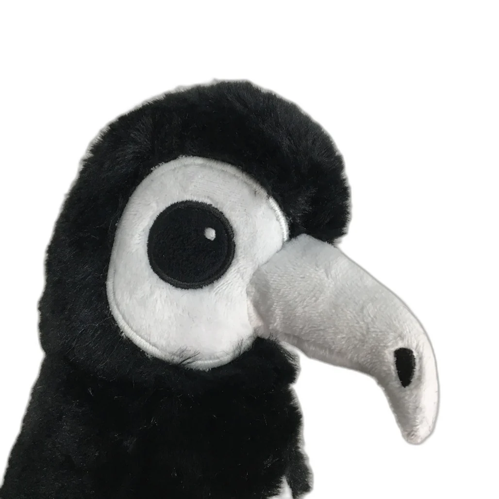 COLLECTABLE 3Pce Soft & Fluffy Skeleton Black Bird Themed Stuffed Toy Pack NEW - Image 4