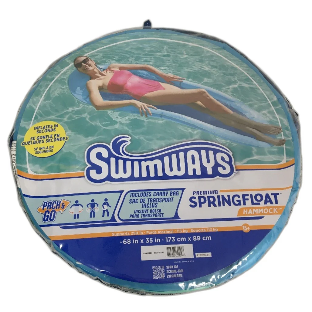 SwimWays Premium Spring Float Hammock & Papasan 2 Piece Pack & Carry Bags NEW - Image 3