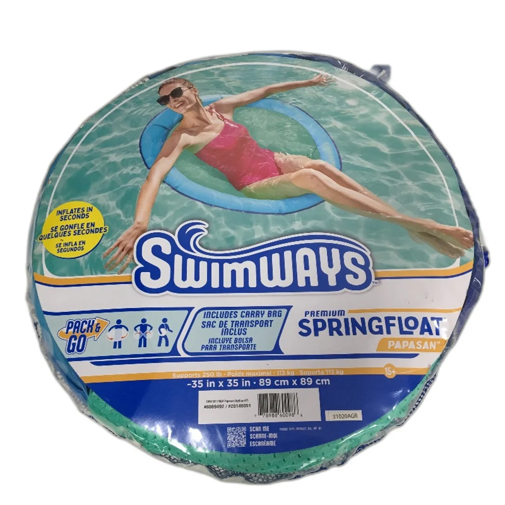 SwimWays Premium Spring Float Hammock & Papasan 2 Piece Pack & Carry Bags NEW - Image 4