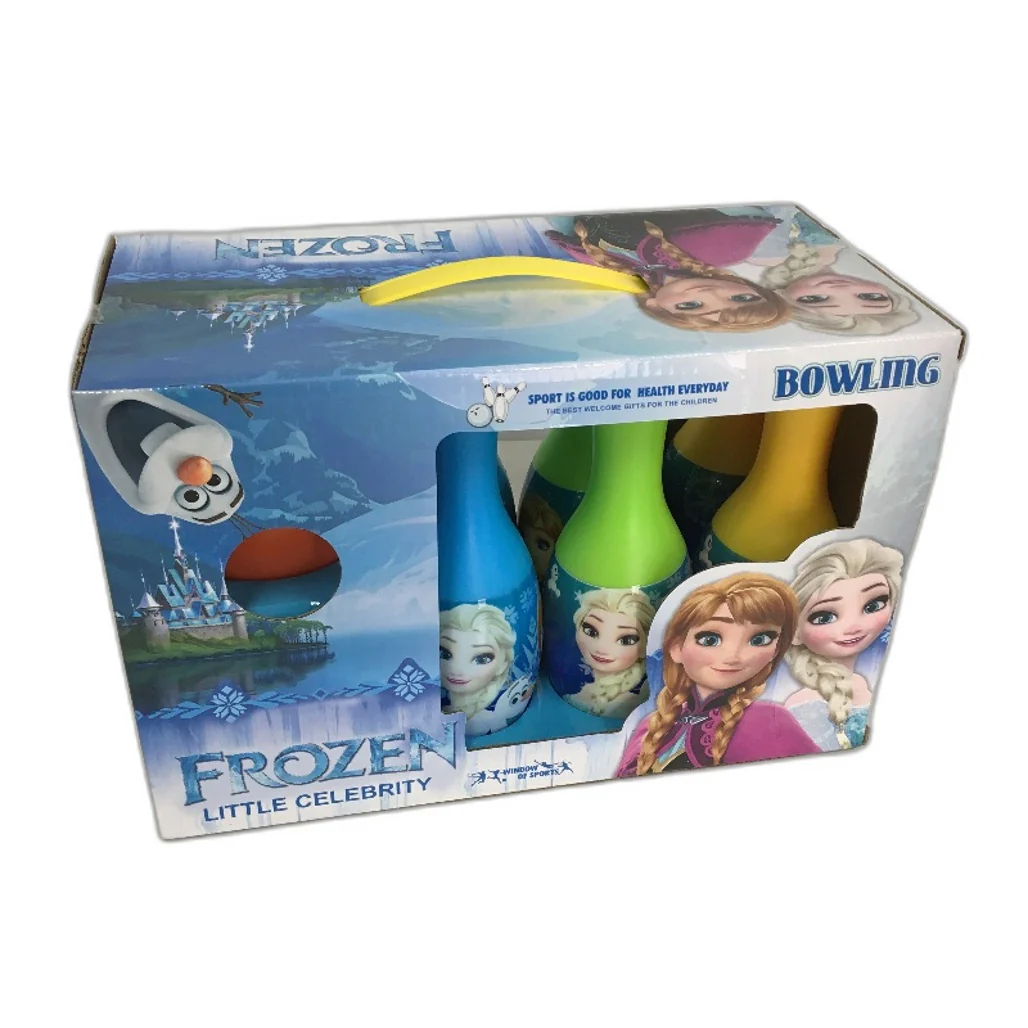 Disney Frozen Little Celebrity Fun & Easy 6 Pin Plastic Bowling Set Age 3+ NEW - Image 2