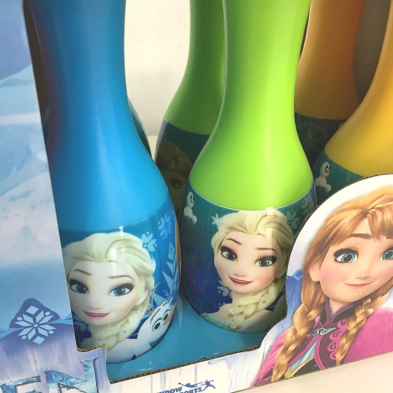 Disney Frozen Little Celebrity Fun & Easy 6 Pin Plastic Bowling Set Age 3+ NEW - Image 3