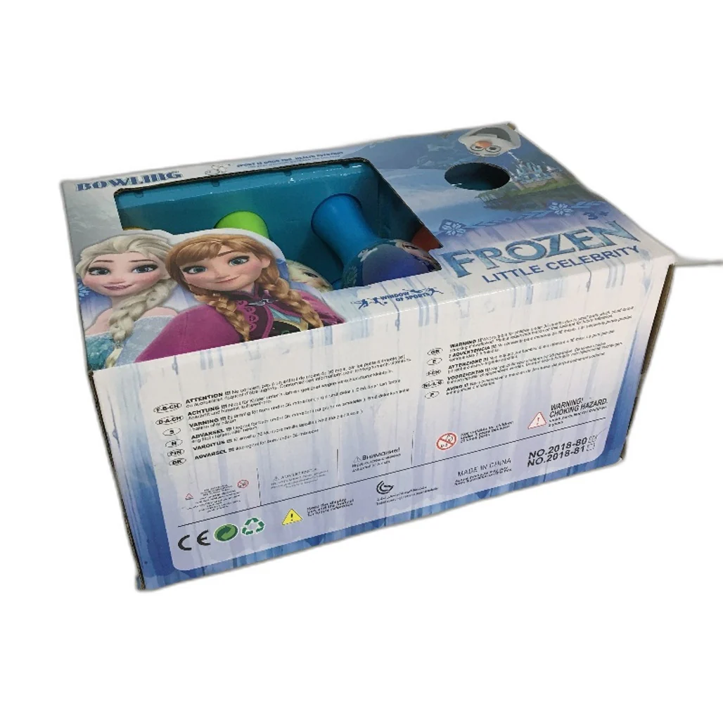 Disney Frozen Little Celebrity Fun & Easy 6 Pin Plastic Bowling Set Age 3+ NEW - Image 4