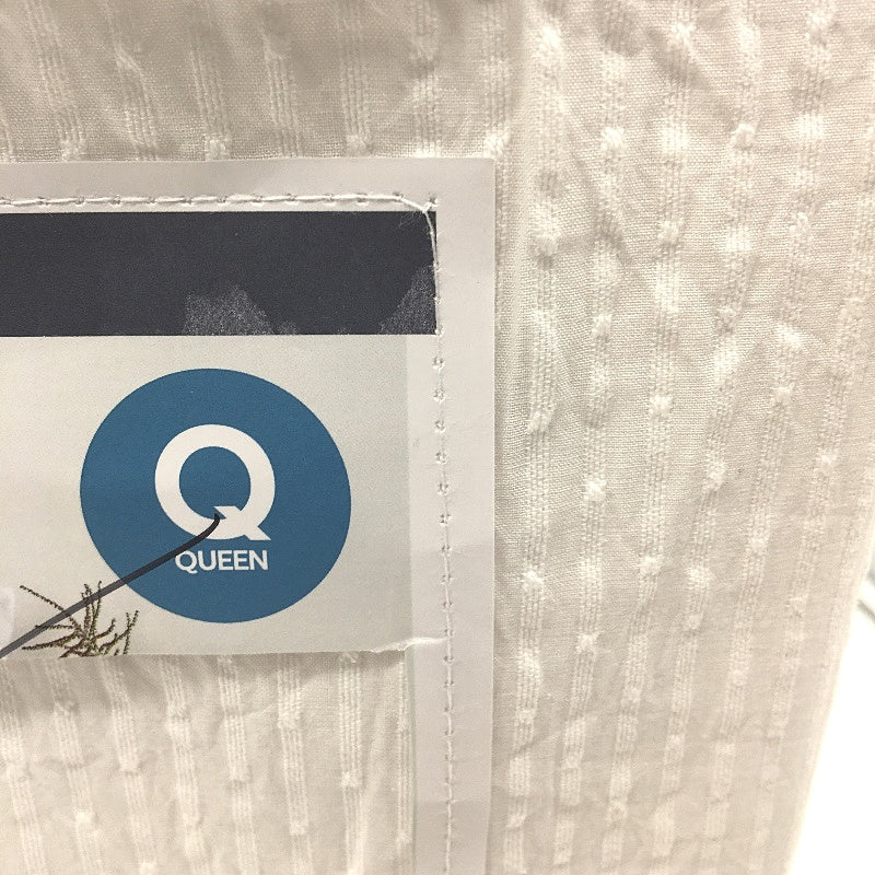 Textured Ruffle White Australian Cotton Quilt Cover Set Size QUEEN NEW - Image 4
