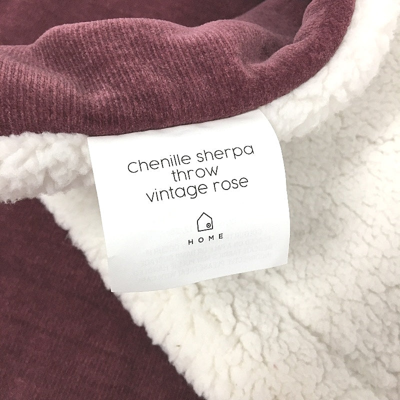 Target Vintage Rose Soft & Cozy Chenille Sherpa Throw Blanket 130 x 150cm NEW - Image 5