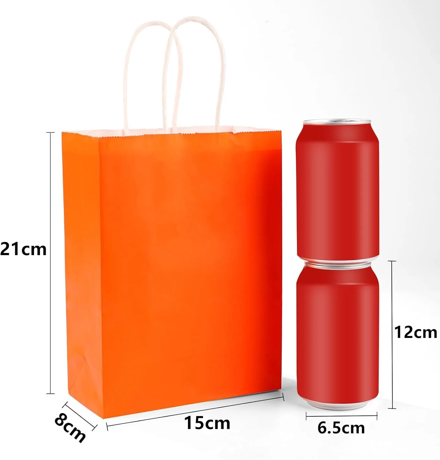 NeulSun 60 Pack Rainbow Kraft Paper Gift Bags with Handles for Parties - Image 2