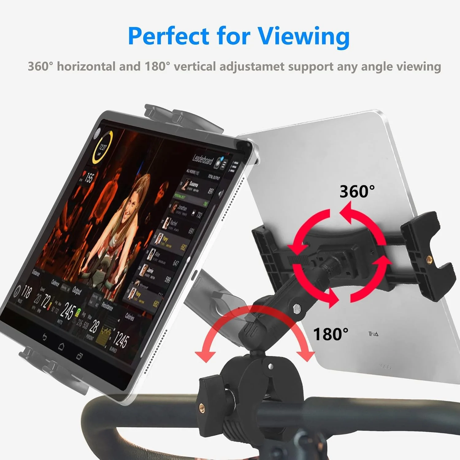 Peastrex Tablet Holder for Exercise Bike & Stroller, Fits 4-13'' Devices - Image 3