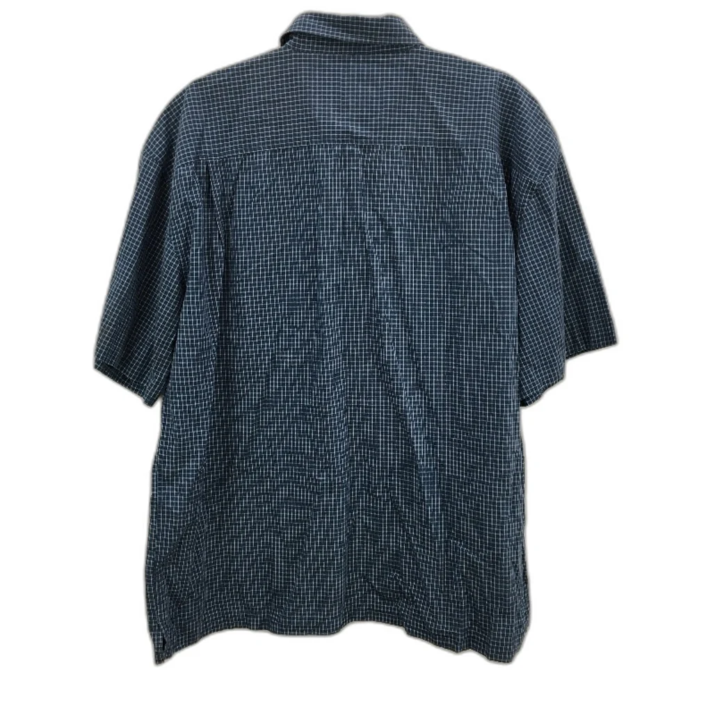 Pacific Trail 100% Cotton Blue Check Short Sleeve Button Up Shirt Mens Large - Image 2