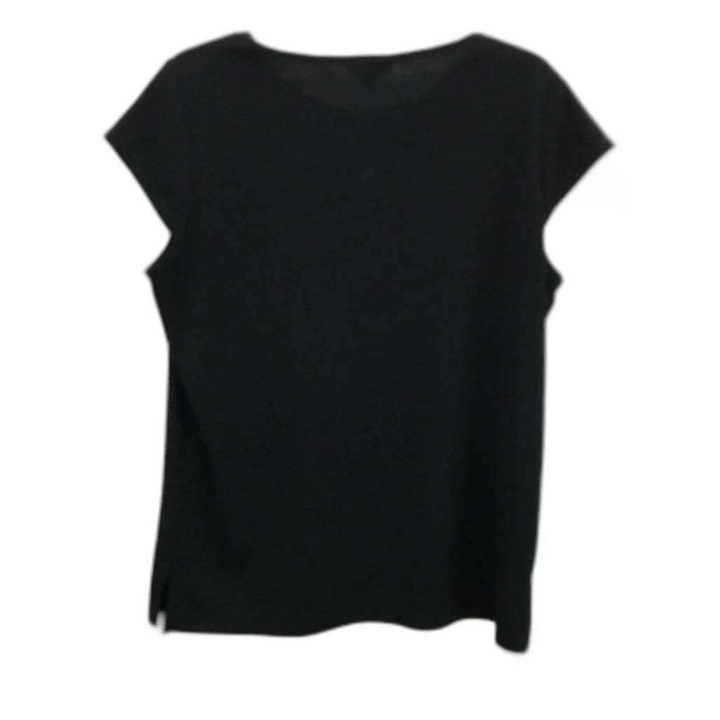 Sketa Made In Australia Solid Black Short Sleeve Top Ladies Size Medium - Image 2