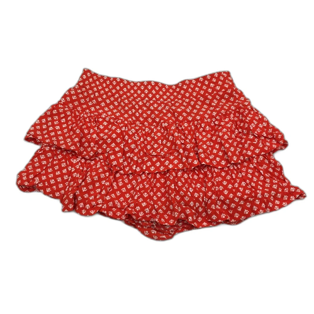 Seed Heritage Vivid Red 2 Tier Ruffle Skirted Illusion Shorts Ladies Size 8 - Image 2