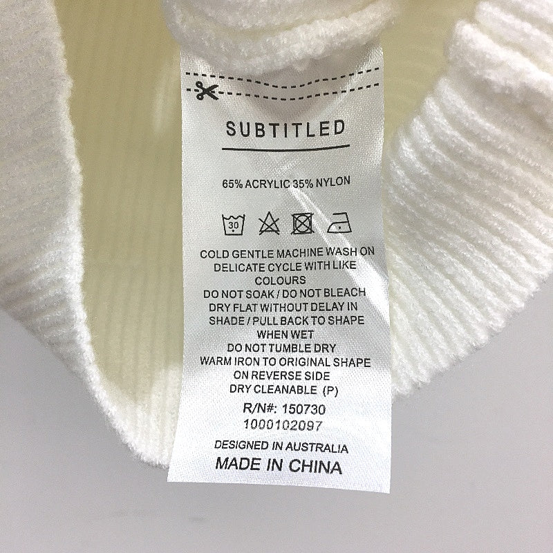 Subtitled White Nahla Gold Quarter Zip Sift Knit Vest Ladies Size Small NEW - Image 4