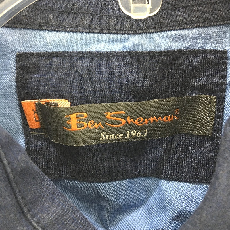 Ben Sherman 100% Cotton Navy Blue Long Sleeve Button Up Shirt Mens Size XL - Image 3