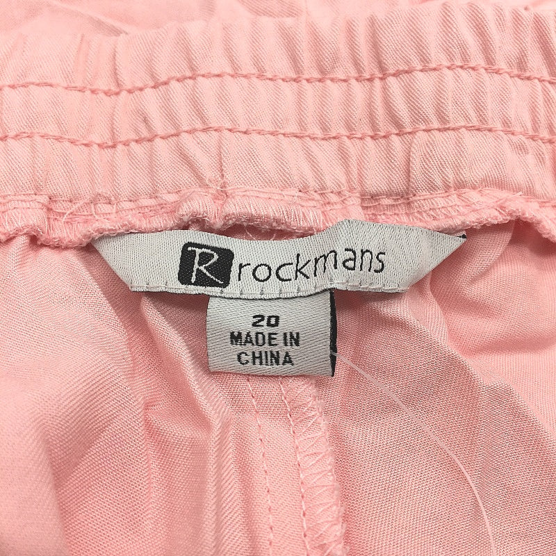 Rockmans Candy Pink Crop Below Knee Eyelet Hem Pants Ladies Size 20 NEW - Image 4
