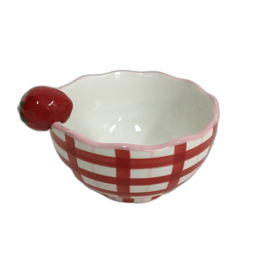 Fruit Salad White & Strawberries Home Decor Ceramic Jug & Platter 4 Pce Set NEW - Image 6