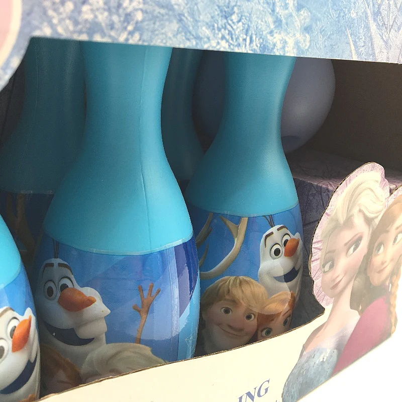Disney Frozen Fun & Easy 6 Blue Pin & Ball Plastic Bowling Set Age 3+ NEW - Image 4