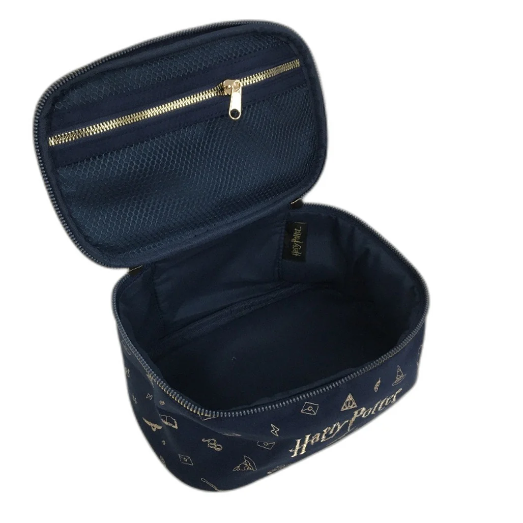 Harry Potter Navy Soft Make Up Beauty Case & 4 Pce Character Bag Clip Pack NEW - Image 5