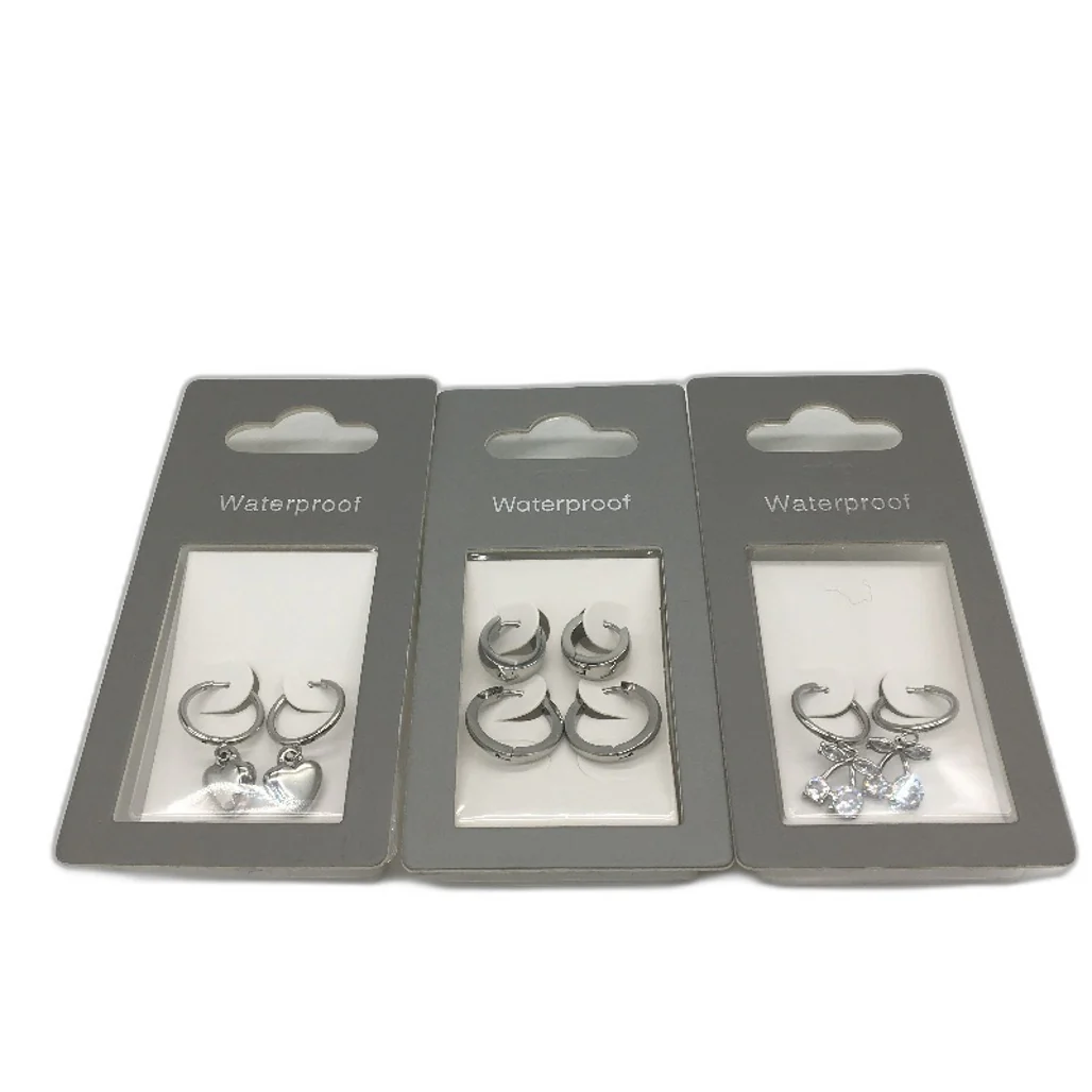 BULK PACK 10 Packets Waterproof Stainless Steel Silver Assorted Jewellery NEW - Image 2
