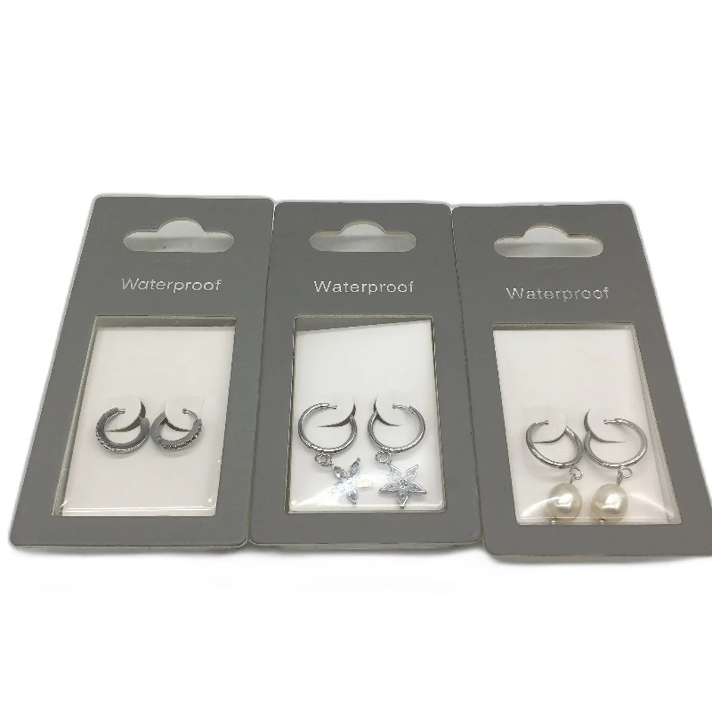 BULK PACK 10 Packets Stainless Steel Waterproof Silver Assorted Jewellery NEW - Image 2