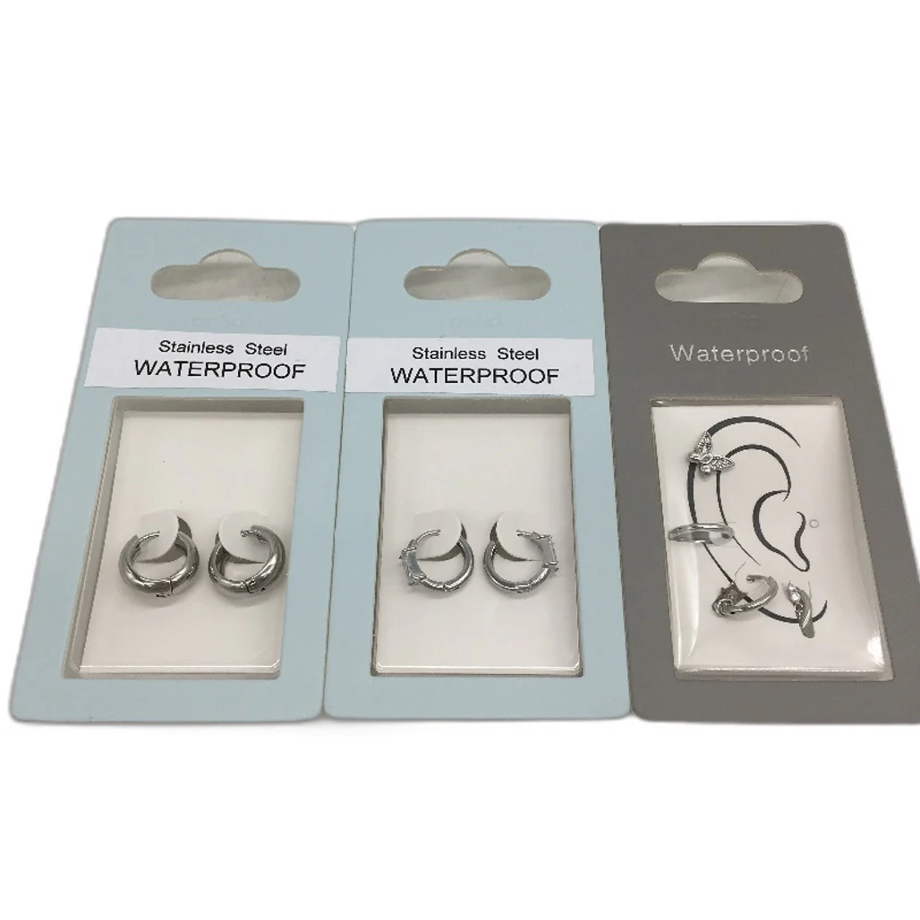 Stainless Steel Waterproof BULK PACK 10 Packets Silver Assorted Jewellery NEW - Image 2