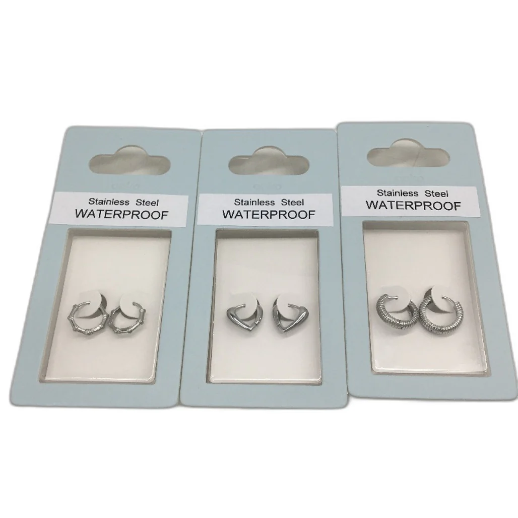 Stainless Steel Waterproof BULK PACK 10 Packets Silver Assorted Jewellery NEW - Image 3