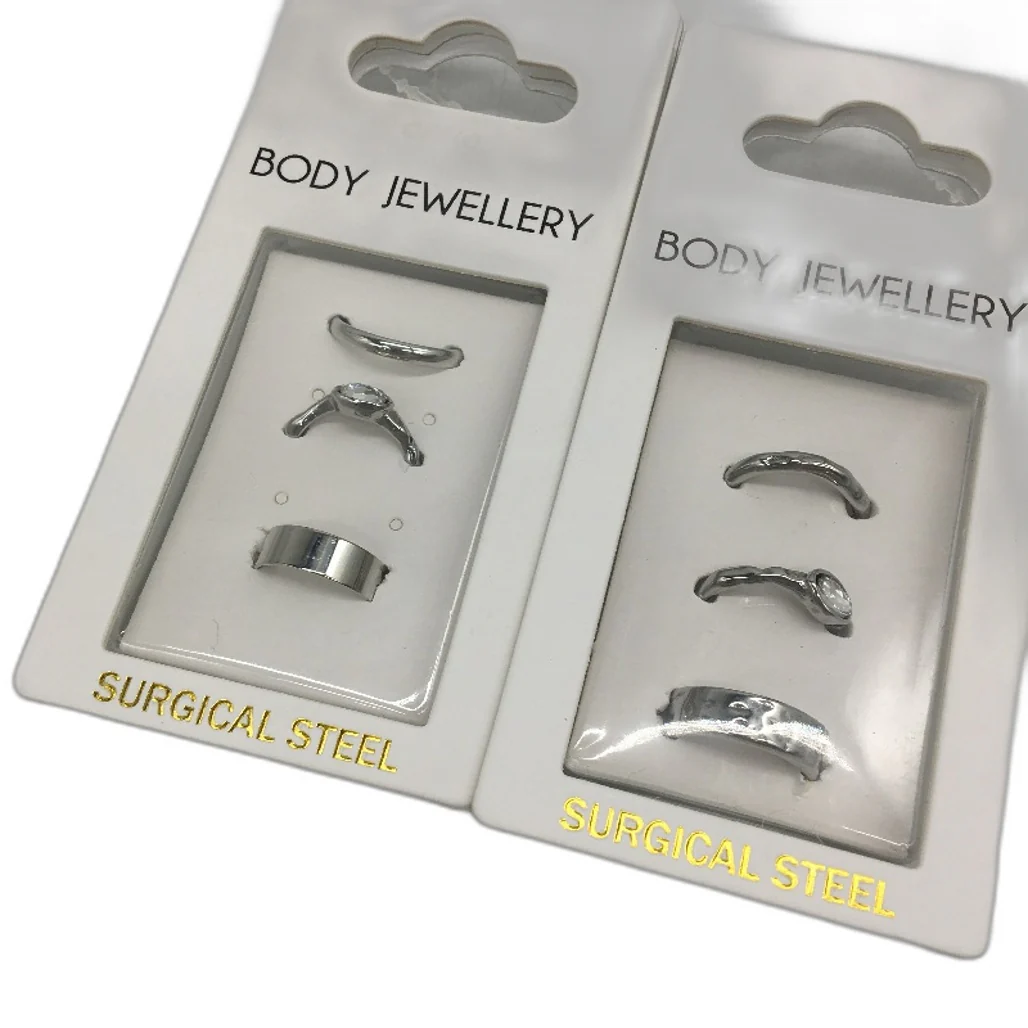 BULK PACK 8Pce Sterling Silver 925 Earring & Surgical Steel Body Jewellery NEW - Image 3