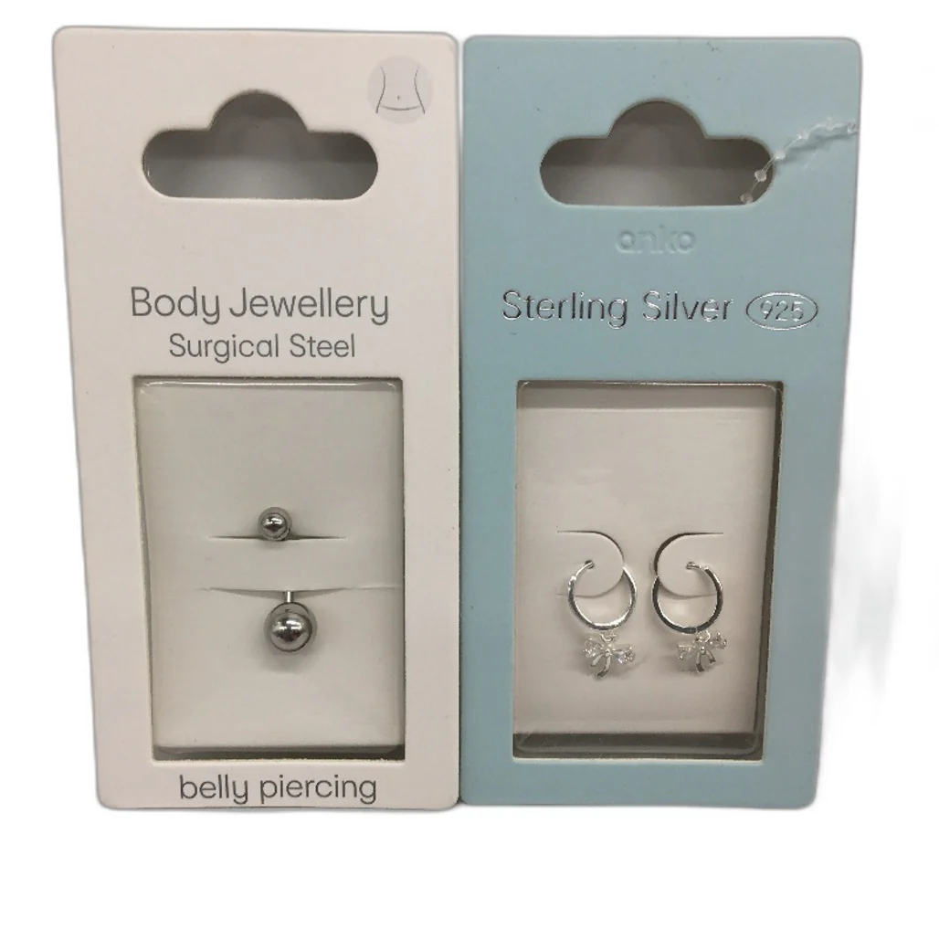 BULK PACK 8Pce Sterling Silver 925 Earring & Surgical Steel Body Jewellery NEW - Image 4