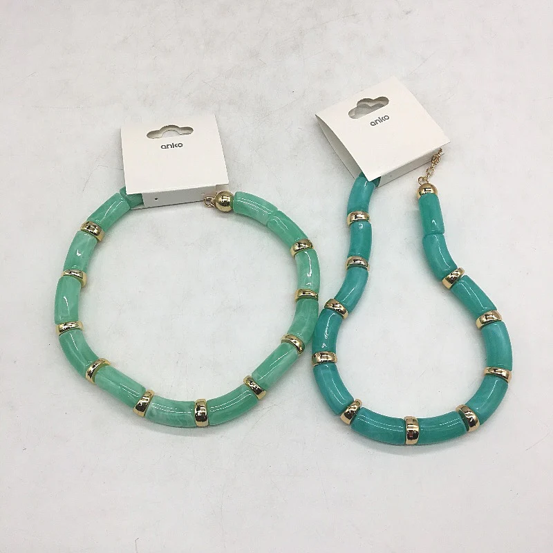 BULK PACK 8 Piece Green & Blue Tone Themed Assorted Fashion Jewellery Pack NEW - Image 3