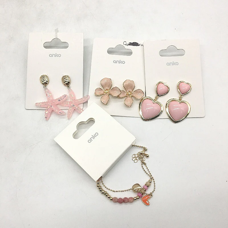 BULK PACK 10 Piece Pink Multi Tone Themed  Assorted Fashion Jewellery Pack NEW - Image 2
