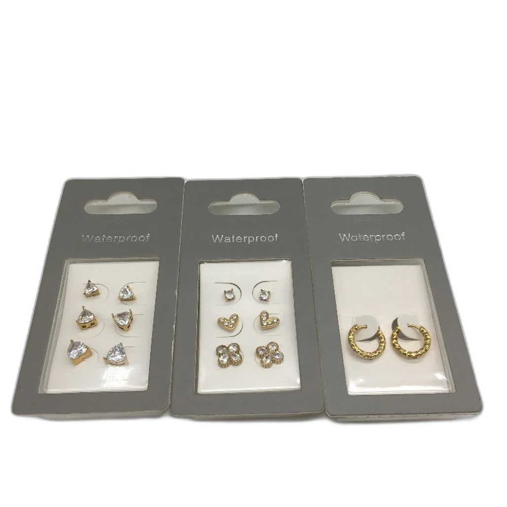 Necklace Earring Bracelet Waterproof S/Steel Gold Plated Jewellery 10Pc Pack NEW - Image 3