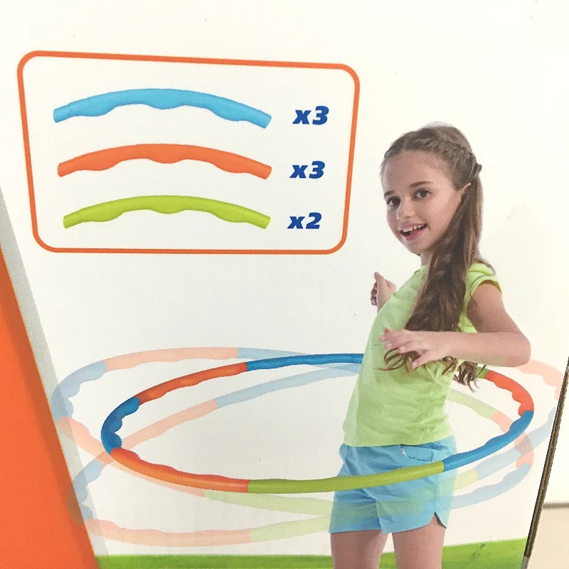 Aojie Multicoloured 8 Piece Easy & Fun Build Your Own 84cm Hula Hoop Ages 6+NEW - Image 3