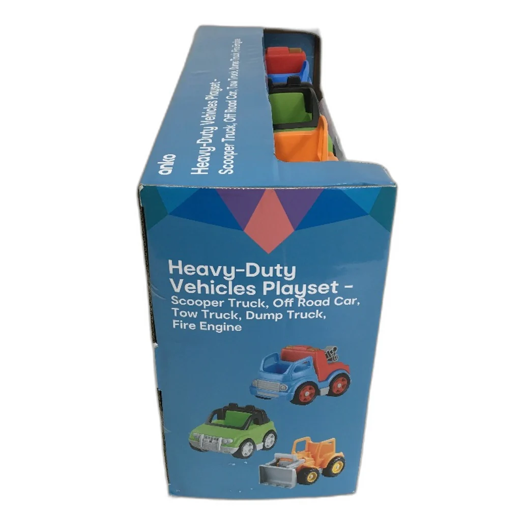Play & Learn Scooper Truck & Cars Heavy Duty Vehicles Play Set Ages 18M+ NEW - Image 3