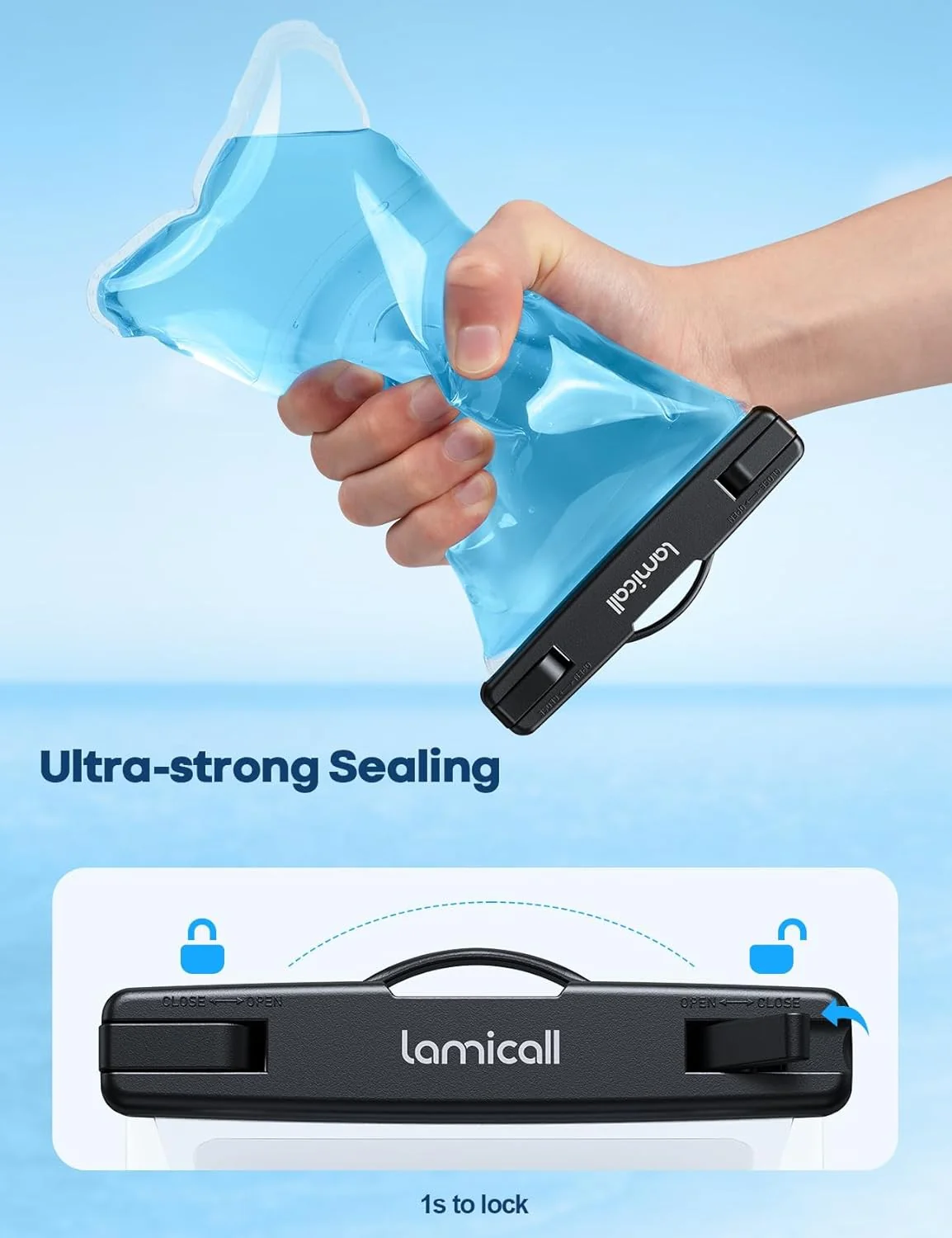 Lamicall Waterproof Phone Pouch for Beach Travel with 3D Seamless Design NEW - Image 7