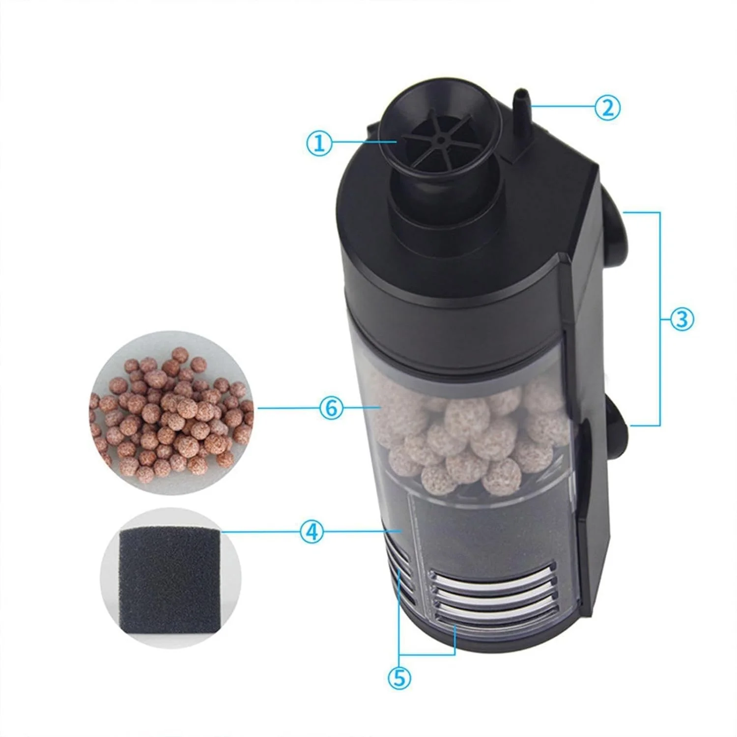 Hanging Internal Fish Tank Filter GY-9-L Black Submersible Oxygen Pump 5W NEW - Image 8