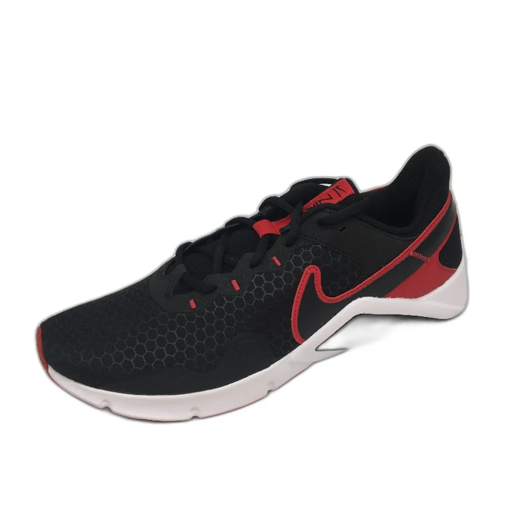 NIKE Legend Essential 2 Black & Red Sneakers Mens Size US11.5 EU 45.5 NEW