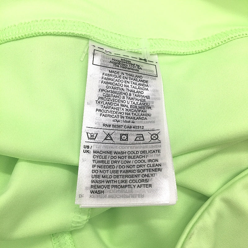 Adidas Neon Green Simple Style  Activewear Exercise Shorts Ladies Size Large - Image 4