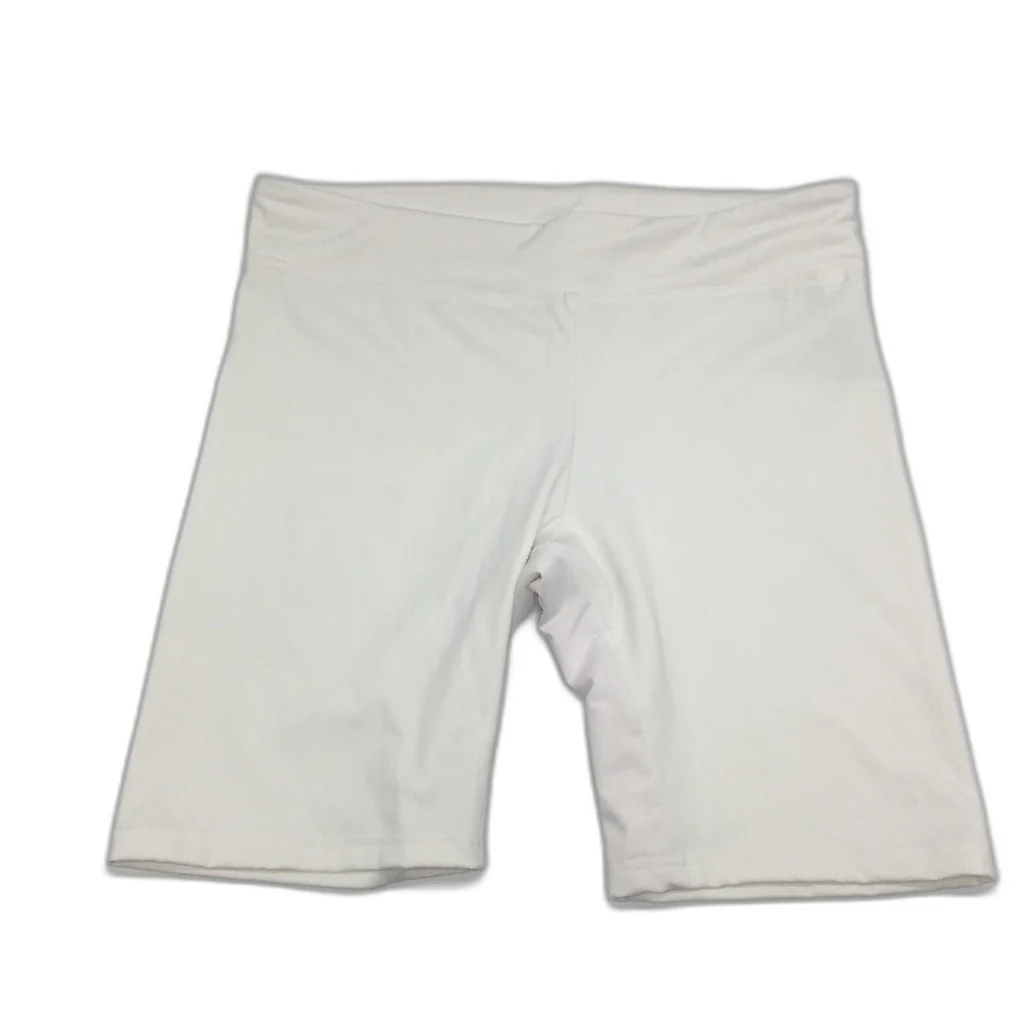 Adidas 2 Piece White Long Style  Activewear Exercise Shorts Ladies Size Large - Image 2