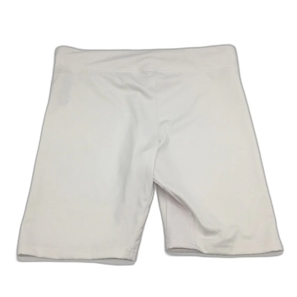 Adidas 2 Piece White Long Style  Activewear Exercise Shorts Ladies Size Large - Image 4