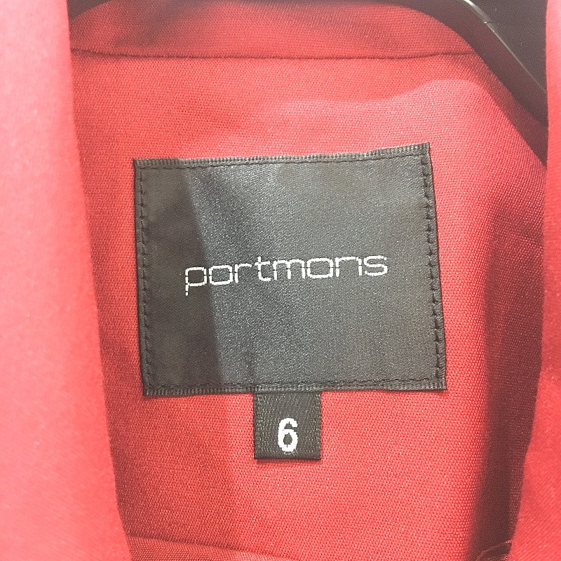 Portmans Blood Red Gold Button Detail Single Breast Blazer Jacket Ladies Size 6 - Image 4