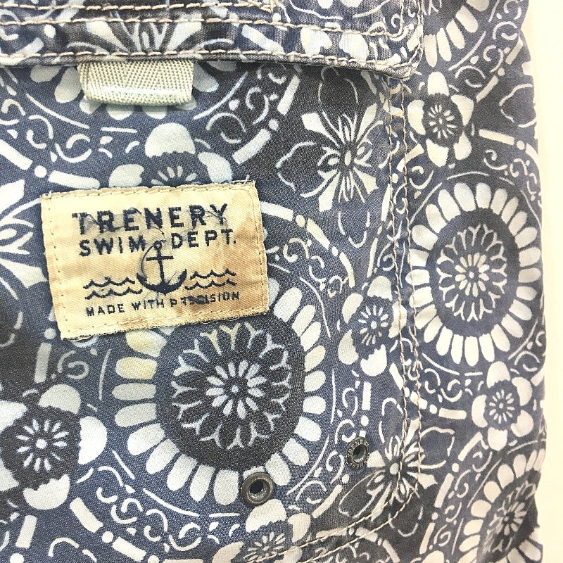 Trenery Multitone Blue Cotton Resort Wear Boardshorts Mens Size Medium - Image 4
